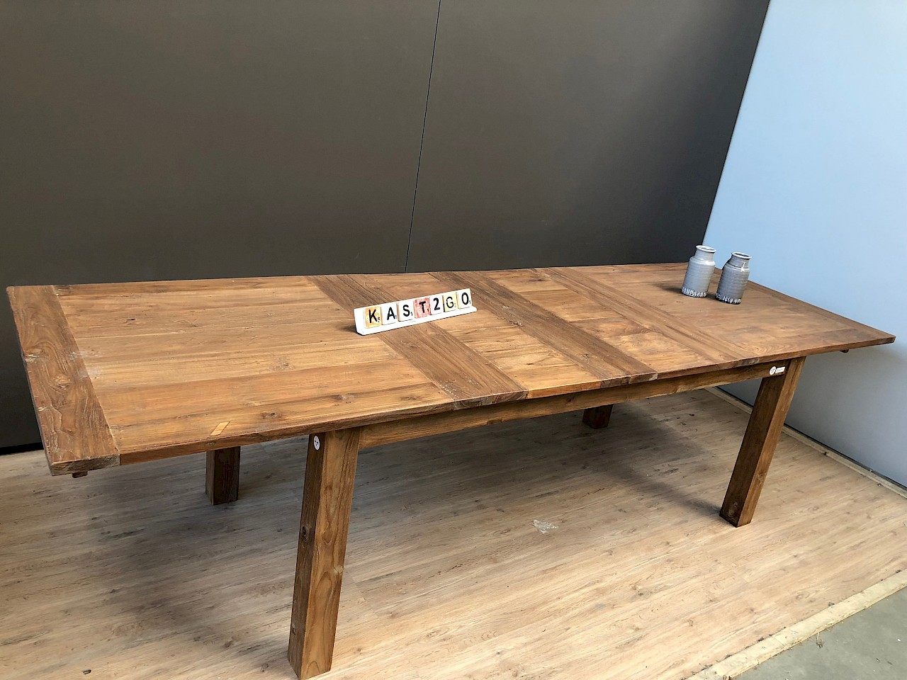 Eettafel Oud Teak 300cm Kast2go