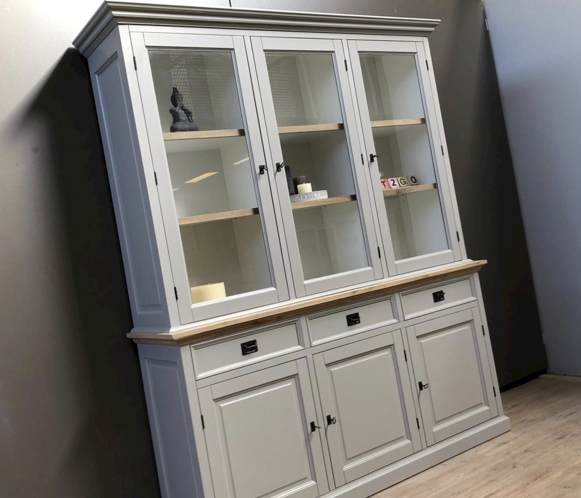 Buffetschrank London Grau/Weiß/Eichen 186 | Buffetschränk2Go